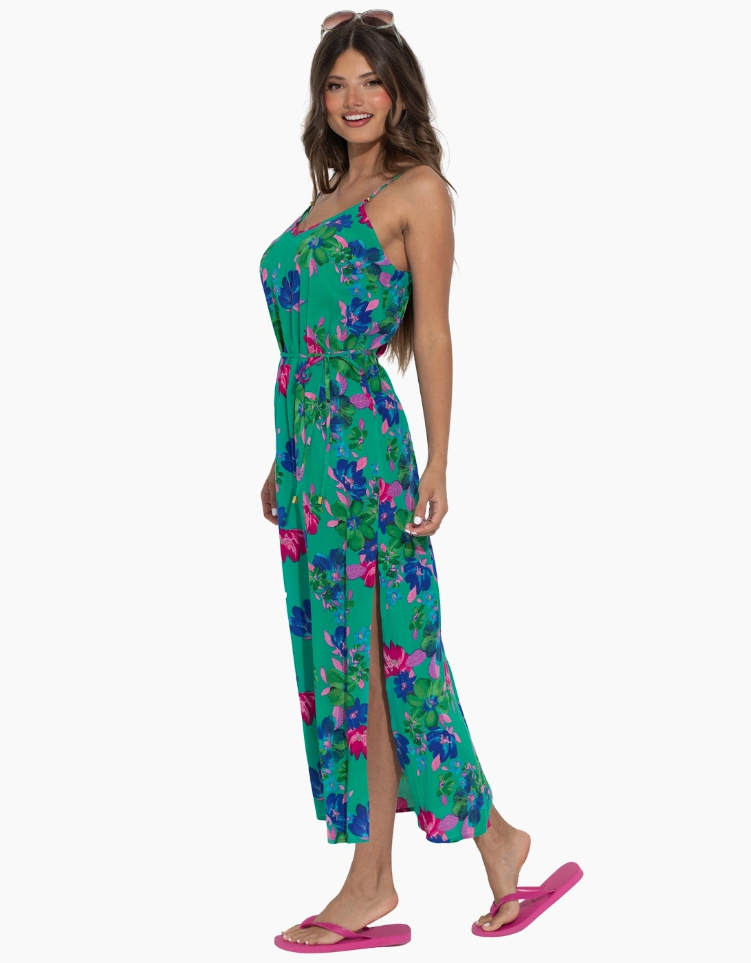 91094 Pour Moi Melanie Tie Belt Maxi Beach Dress