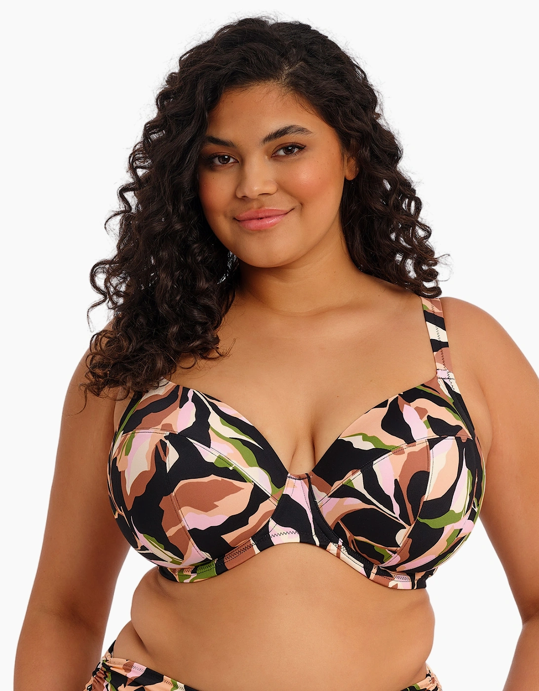Es803402 Elomi Ocean Avenue Underwired Plunge Bikini Top