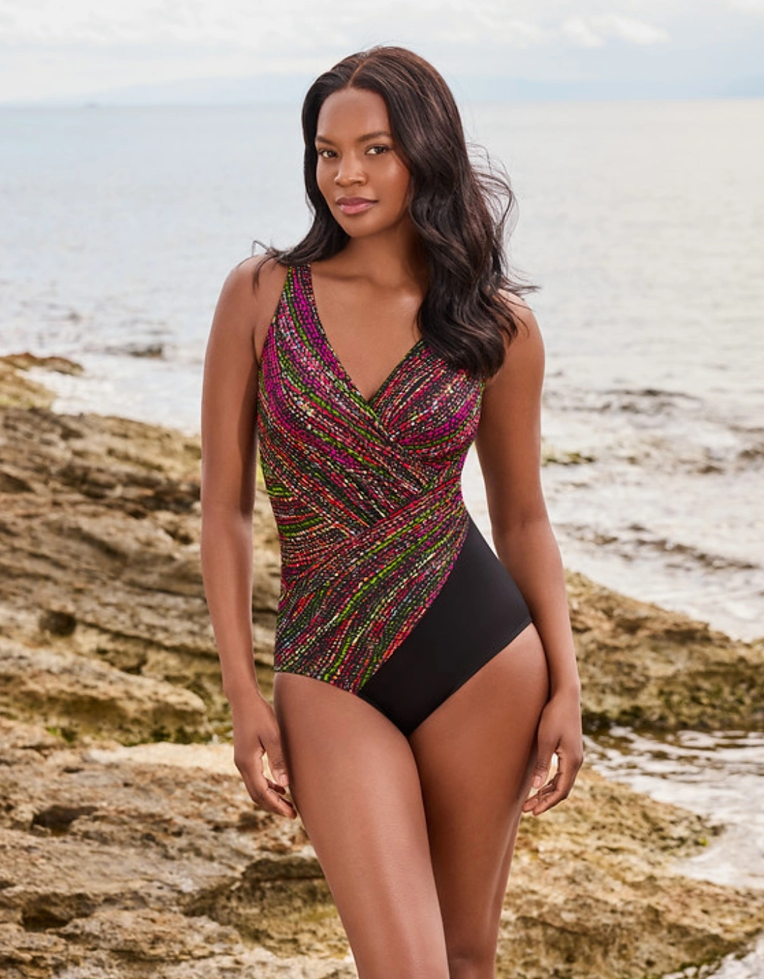 6566788 Miraclesuit Light Show Oceanus Swimsuit