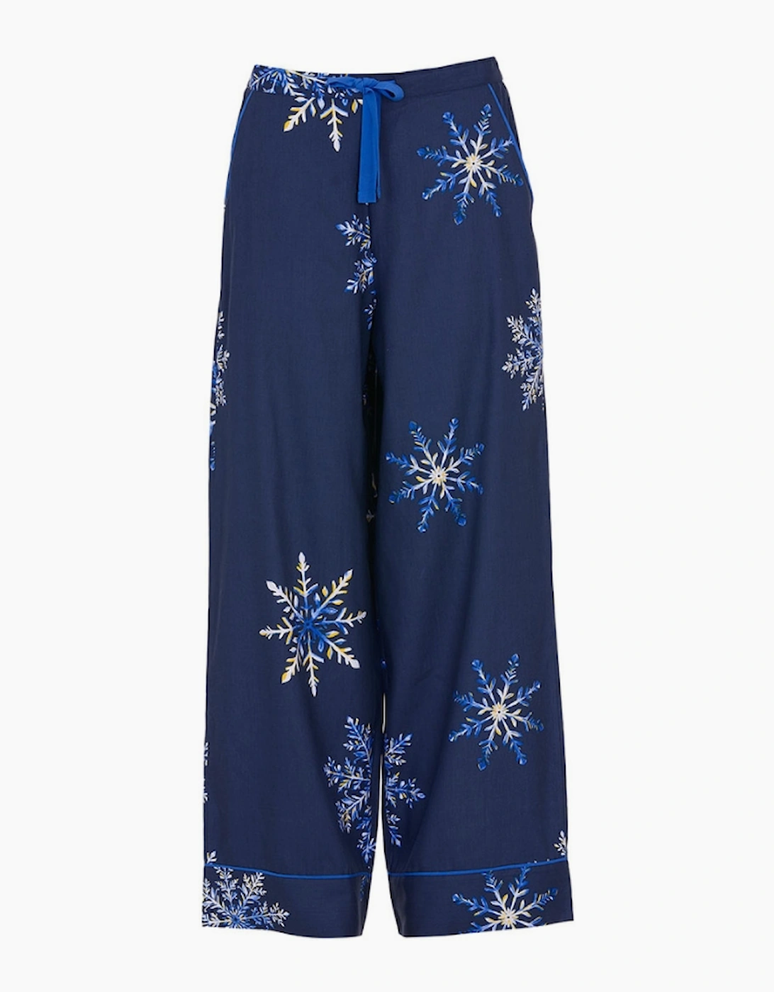 5131 Cyberjammies Frosty Snowflake Print Wide Leg Pyjama Bottoms