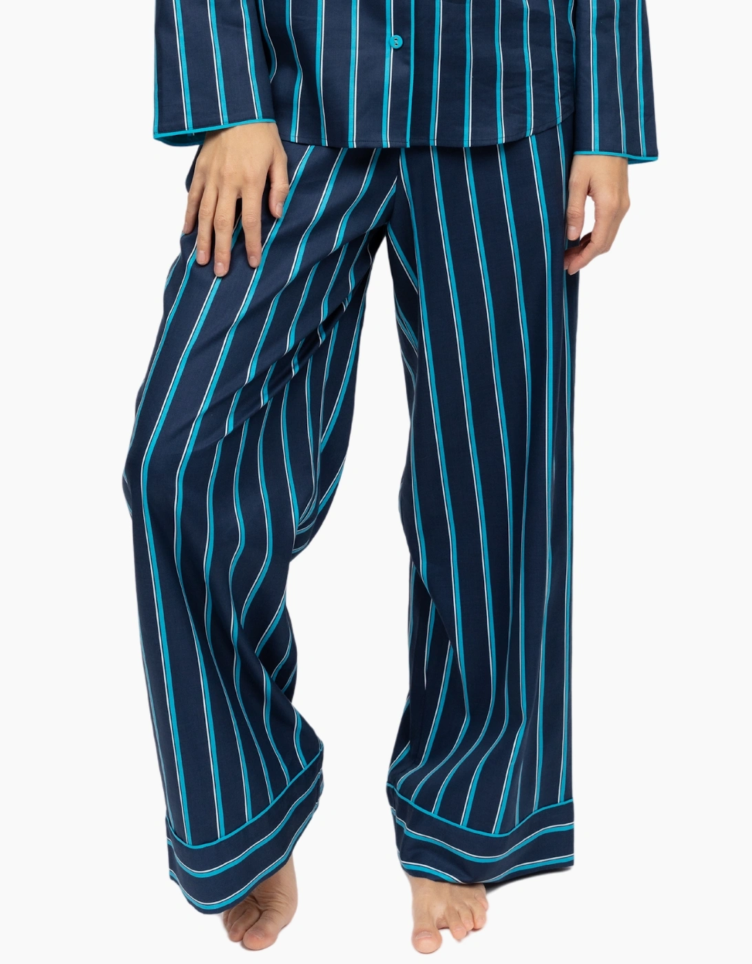 5023 Cyberjammies Marina Printed Stripe Wide Leg Pyjama Bottoms