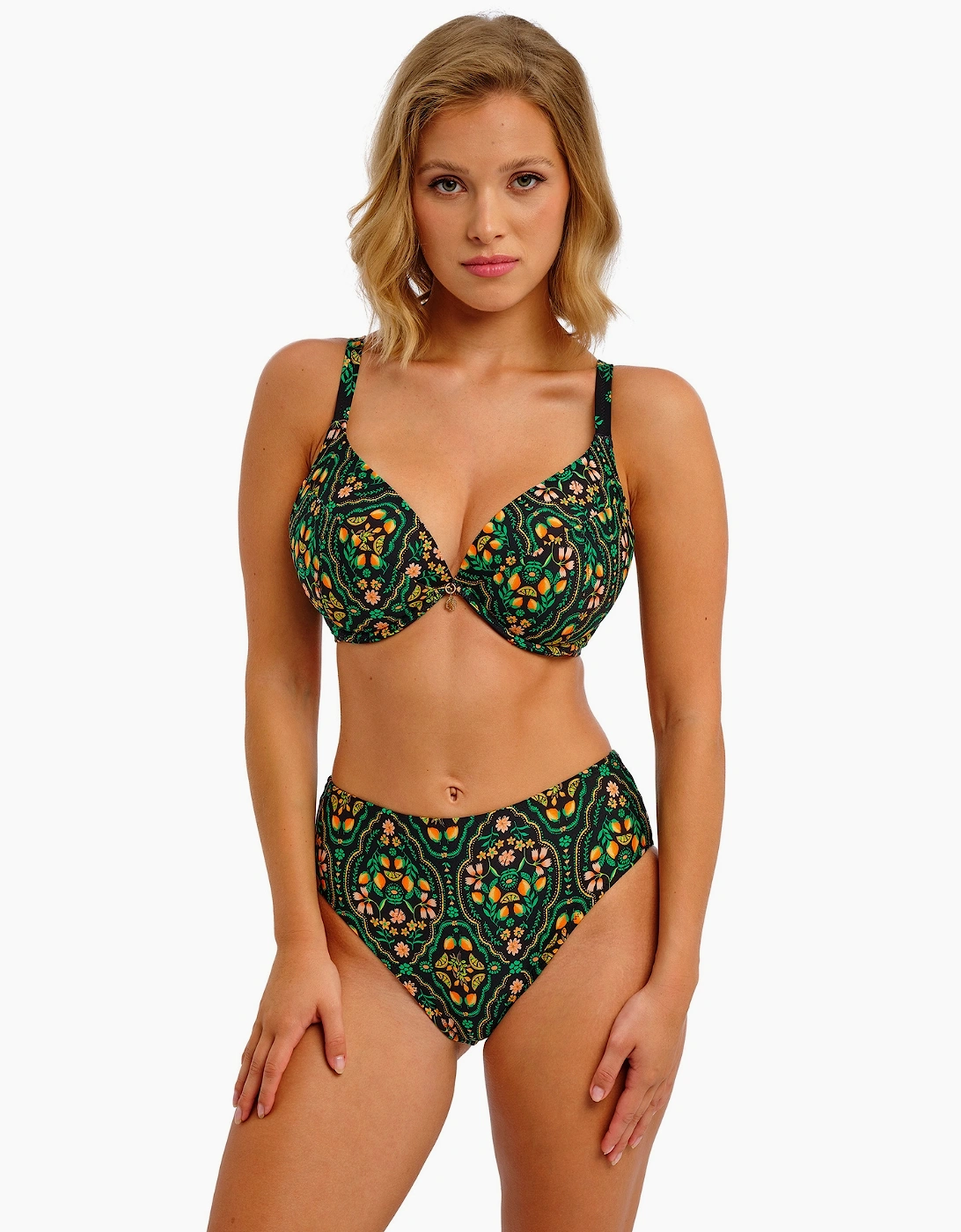 As206927 Freya Sunset In Seville Plunge Bikini Top