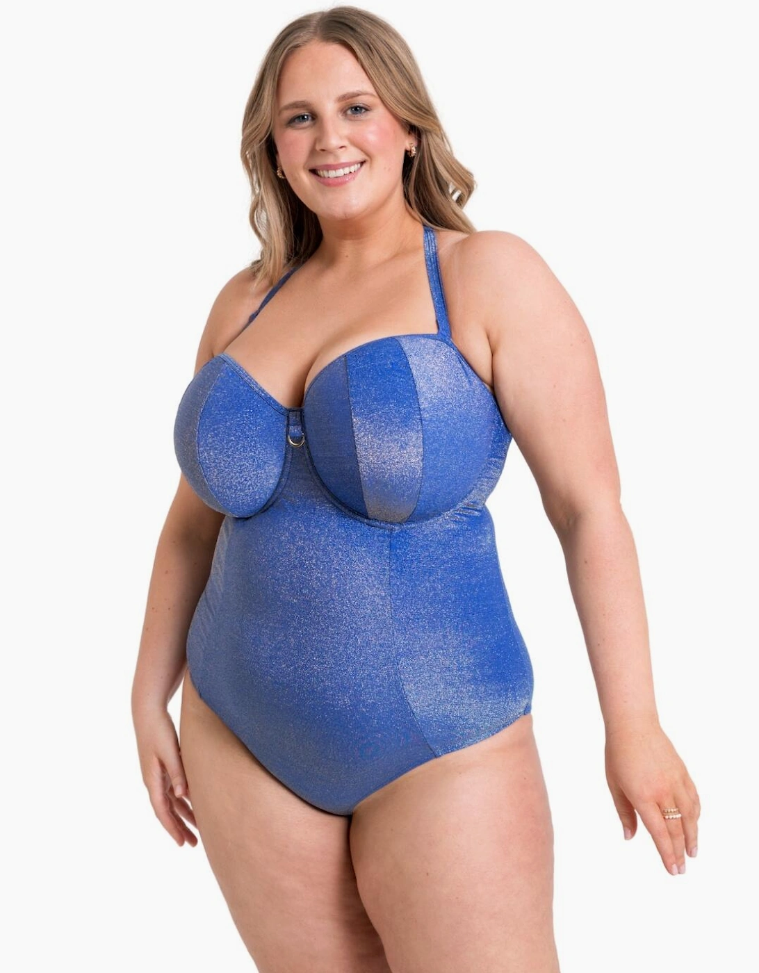CS037600 Curvy Kate Sapphire Seas Multiway Bandeau Swimsuit