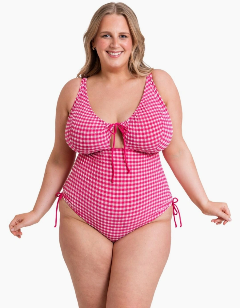 CS036606 Curvy Kate Holiday Check Non Wired Swimsuit