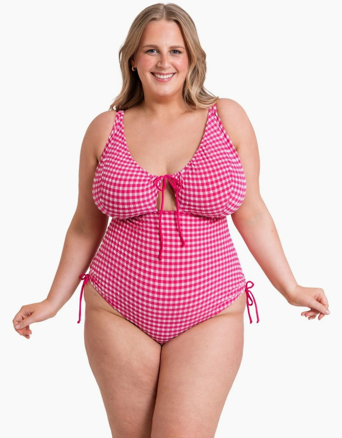 CS036606 Curvy Kate Holiday Check Non Wired Swimsuit