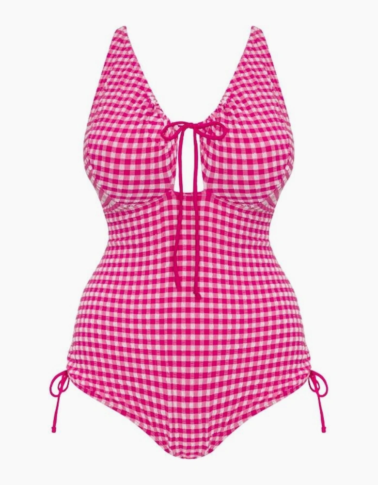 CS036606 Curvy Kate Holiday Check Non Wired Swimsuit