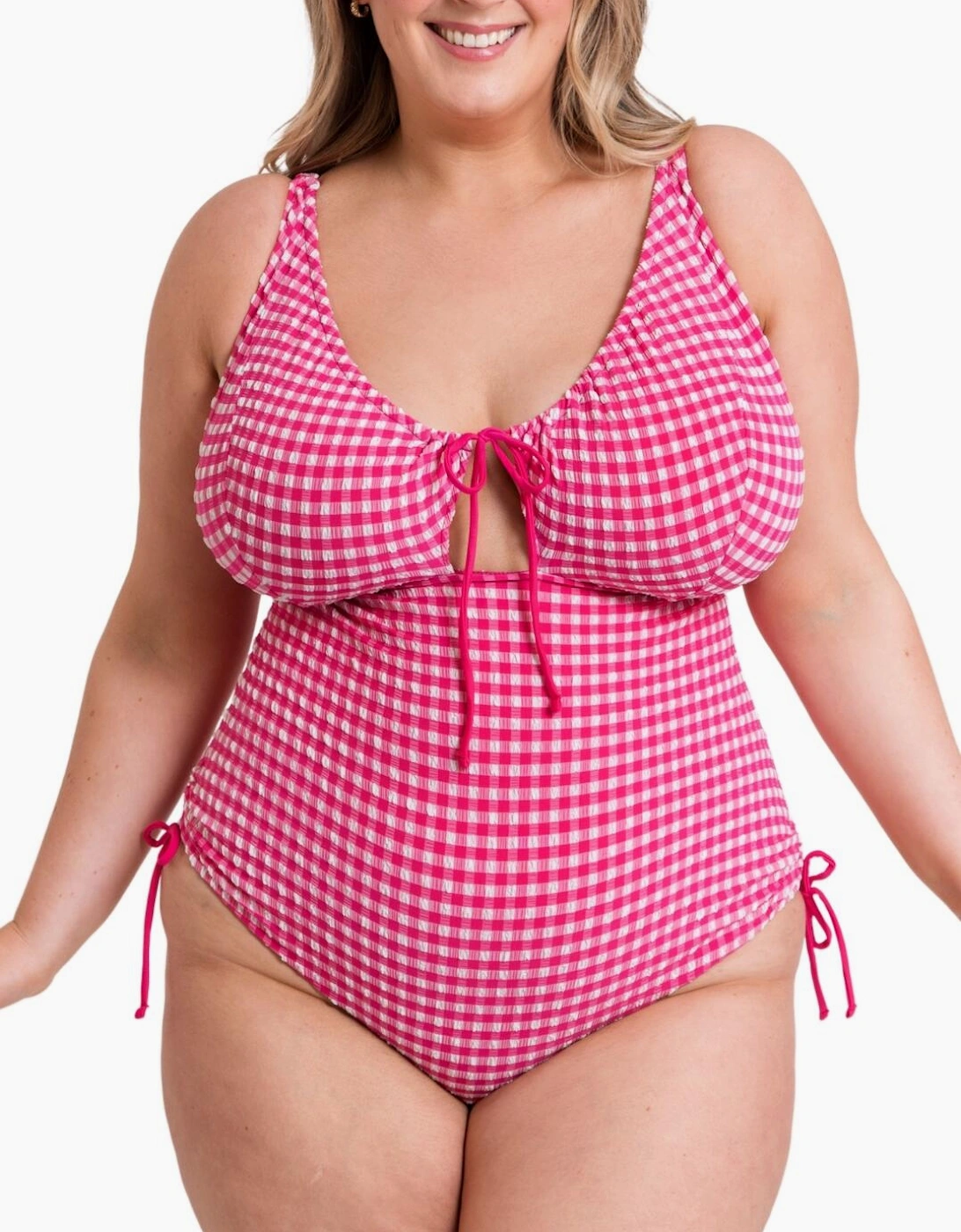 CS036606 Curvy Kate Holiday Check Non Wired Swimsuit