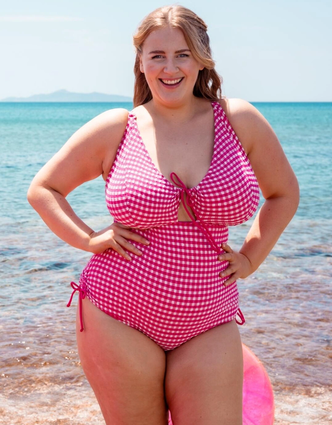 CS036606 Curvy Kate Holiday Check Non Wired Swimsuit