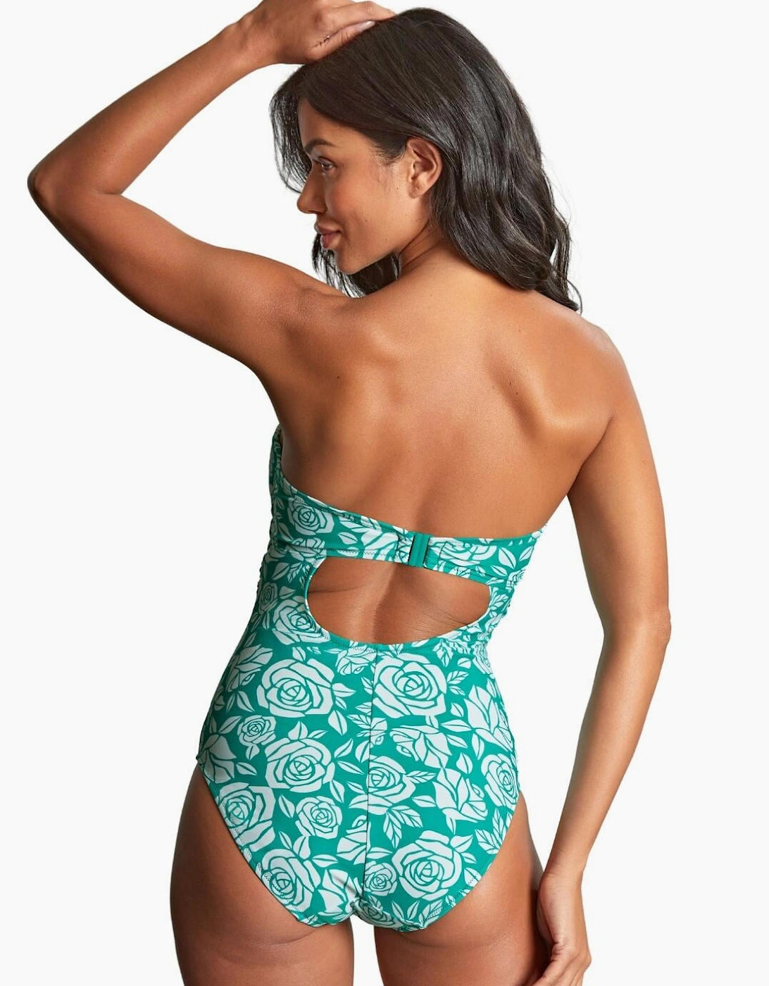 SW1770A Panache English Rose Tatiana Twist Bandeau Swimsuit