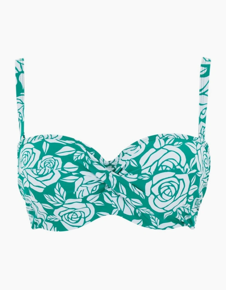 SW1763B Panache English Rose Ella Twist Bandeau Bikini Top