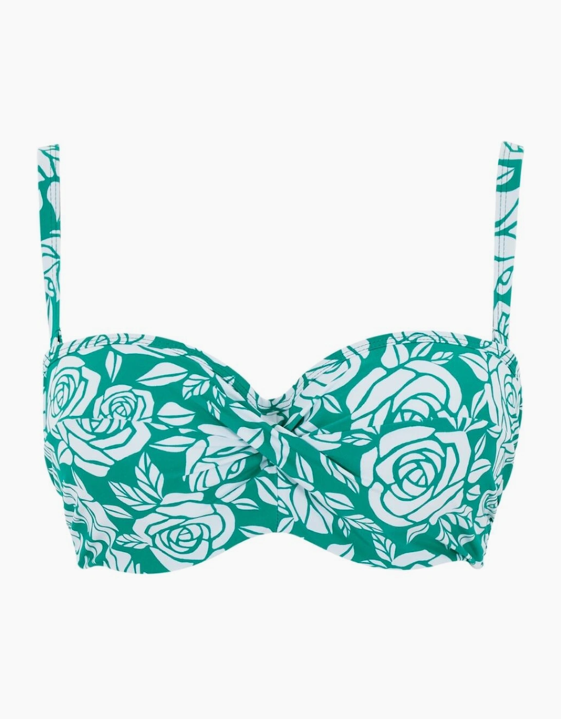 SW1763B Panache English Rose Ella Twist Bandeau Bikini Top