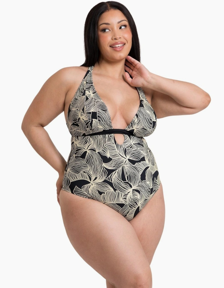 CS038607 Curvy Kate Ripple Reef Reversible Non Wired Swimsuit