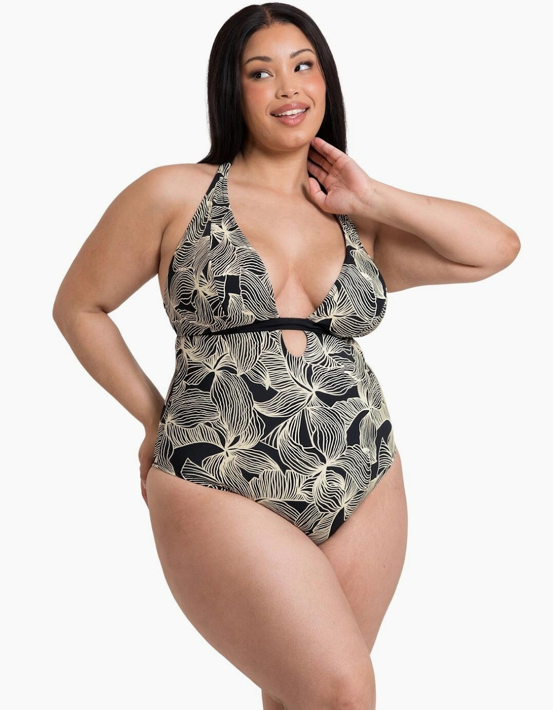 CS038607 Curvy Kate Ripple Reef Reversible Non Wired Swimsuit