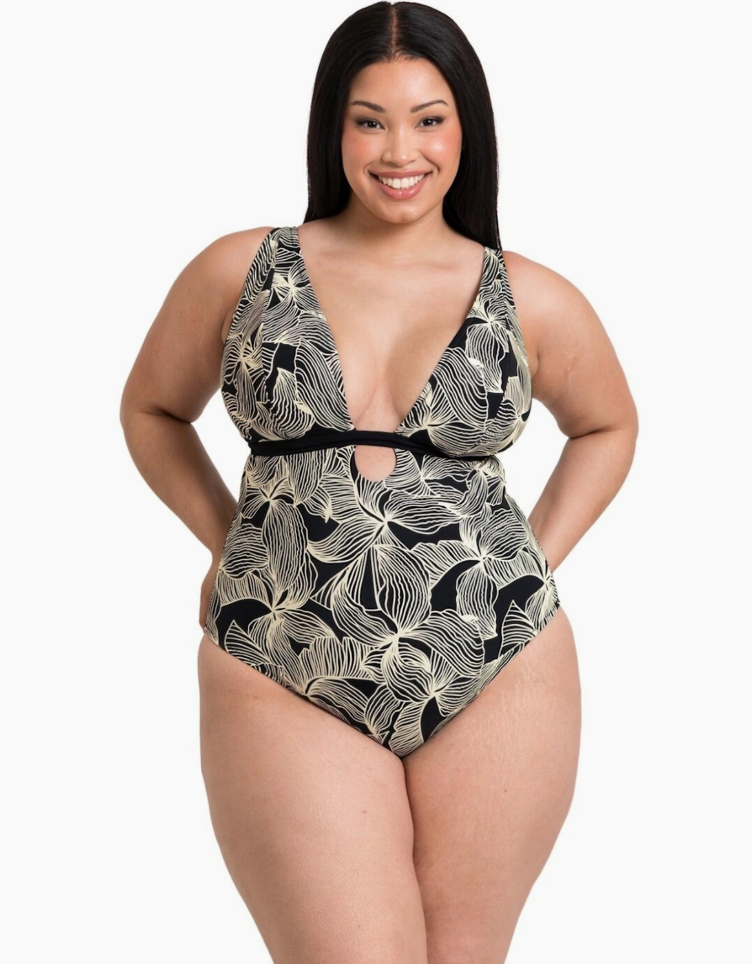 CS038607 Curvy Kate Ripple Reef Reversible Non Wired Swimsuit