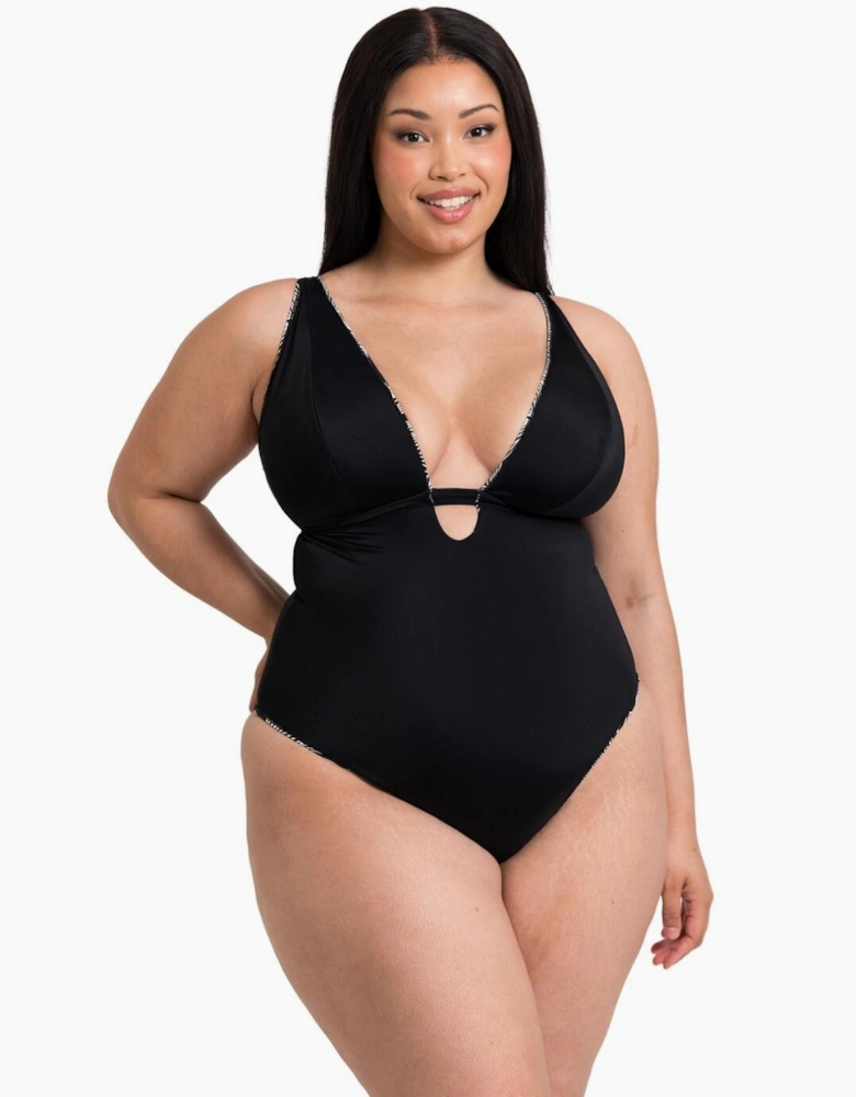 CS038607 Curvy Kate Ripple Reef Reversible Non Wired Swimsuit
