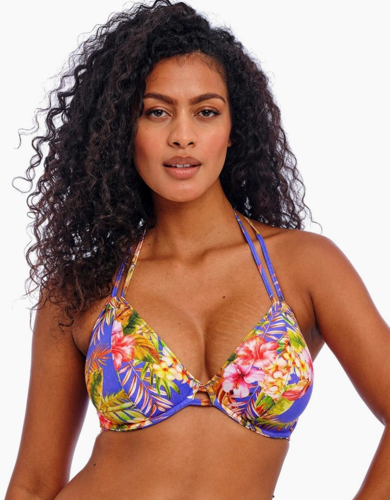 206704 Freya Tiger Valley Halter Bikini Top