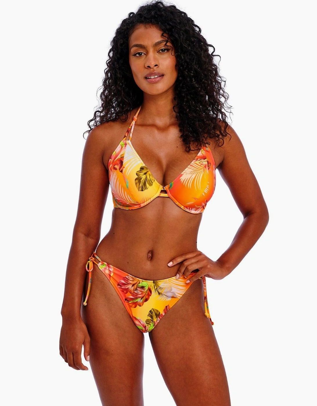 204904 Freya Miami Sunset Halter Bikini Top