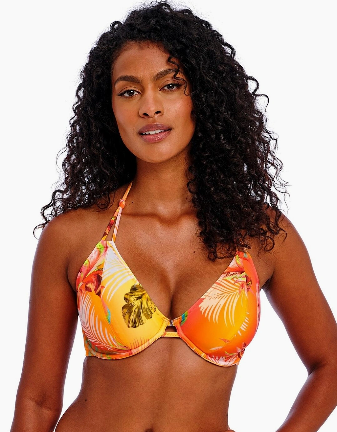 204904 Freya Miami Sunset Halter Bikini Top