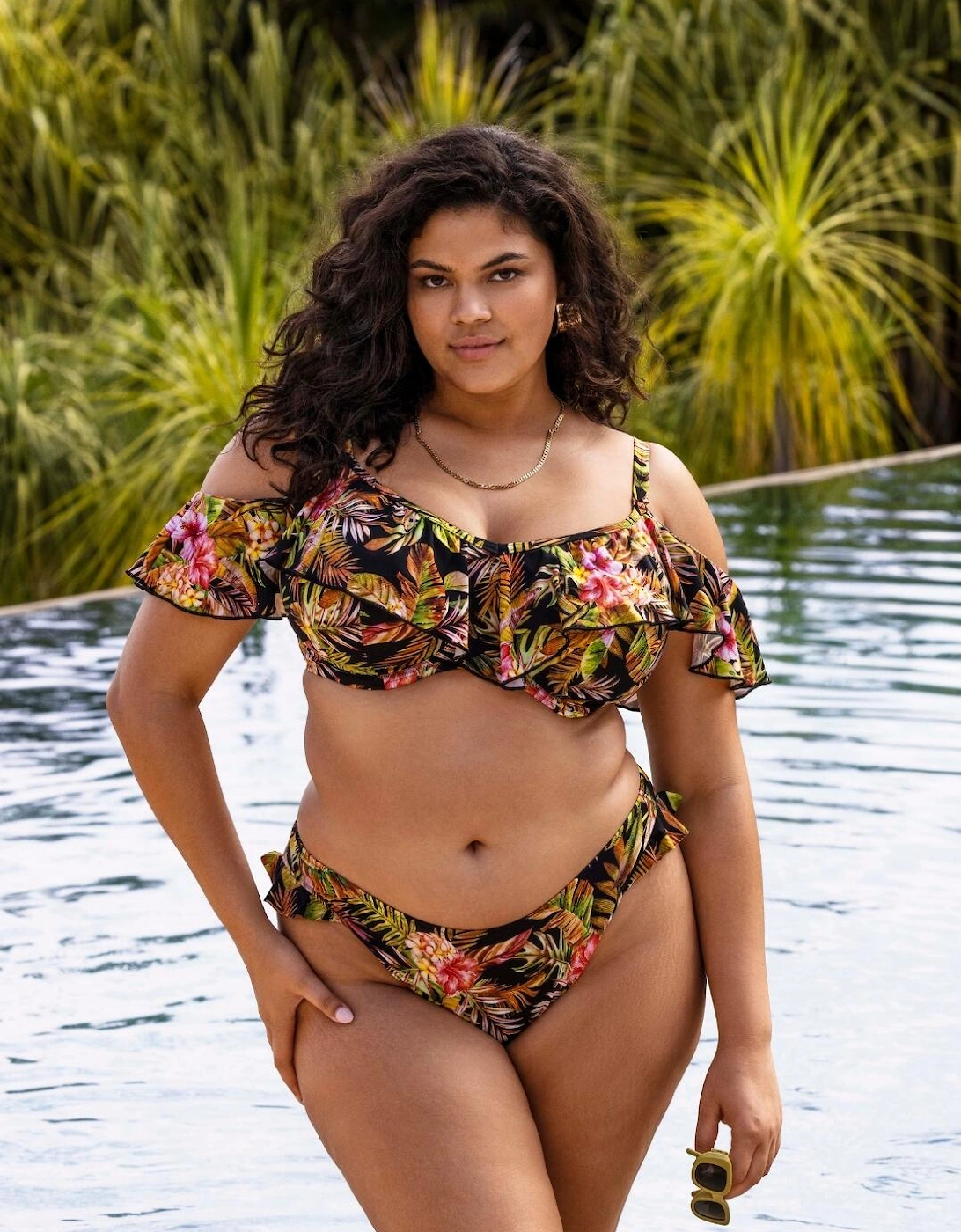 802385 Elomi Tiger Valley High Leg Bikini Brief