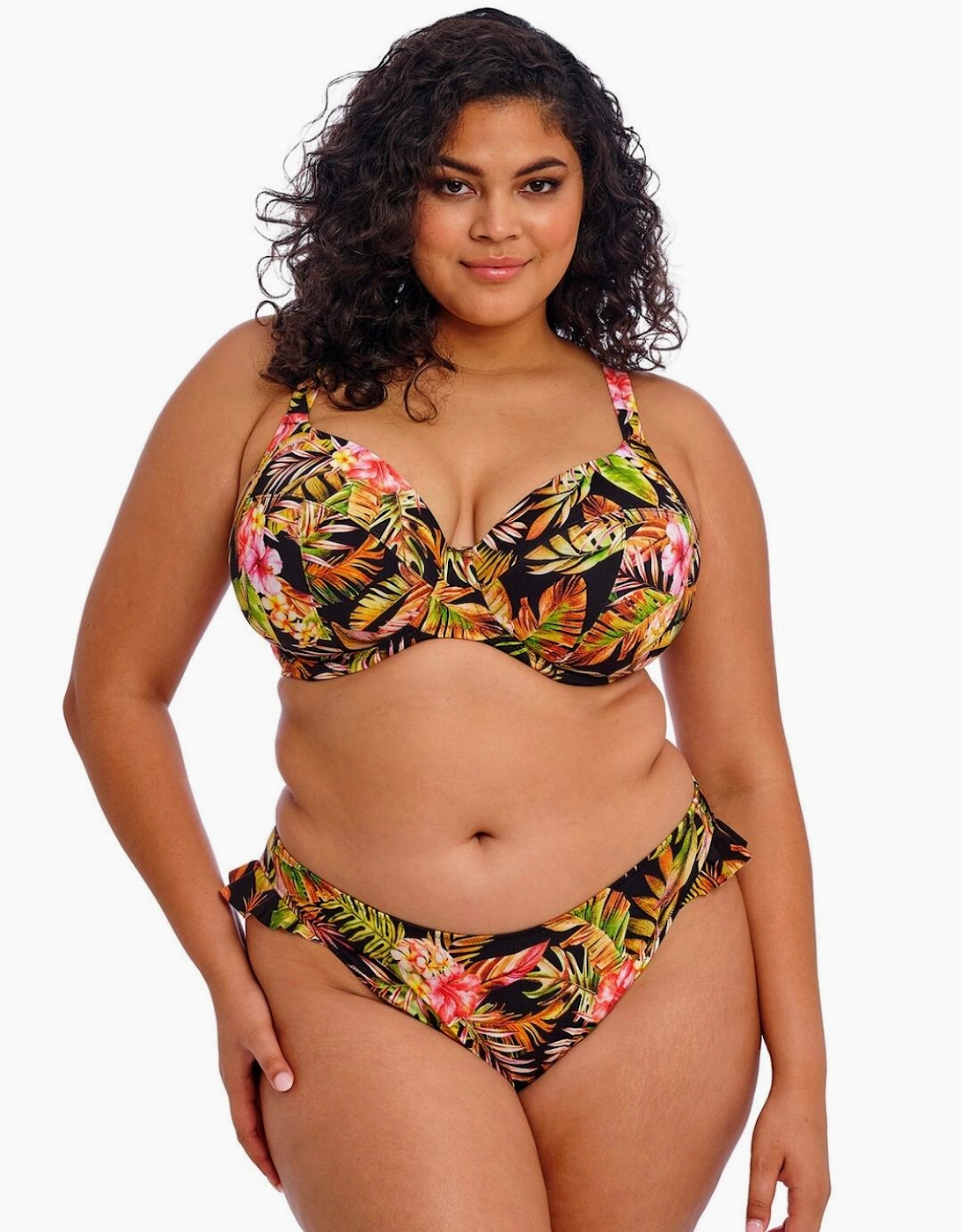 802302 Elomi Tiger Valley Plunge Bikini Top