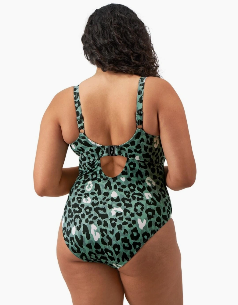 802044 Elomi Jungle Bay Non Wired Plunge Swimsuit