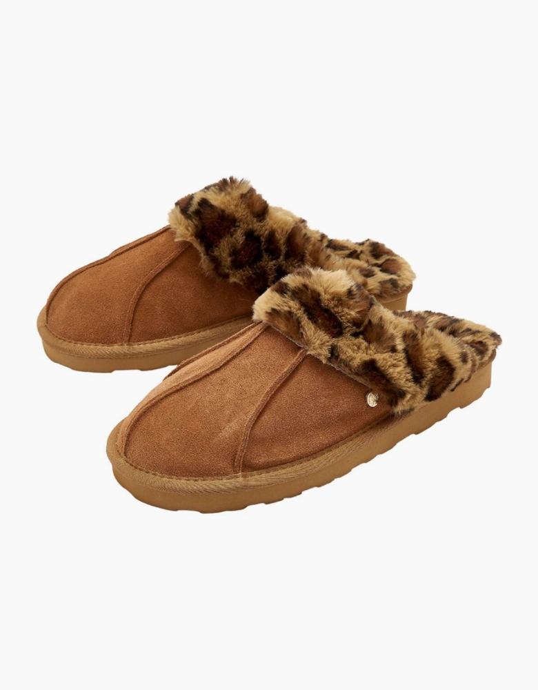 23102 Pour Moi Faux Fur Trim Suede Mule Slipper
