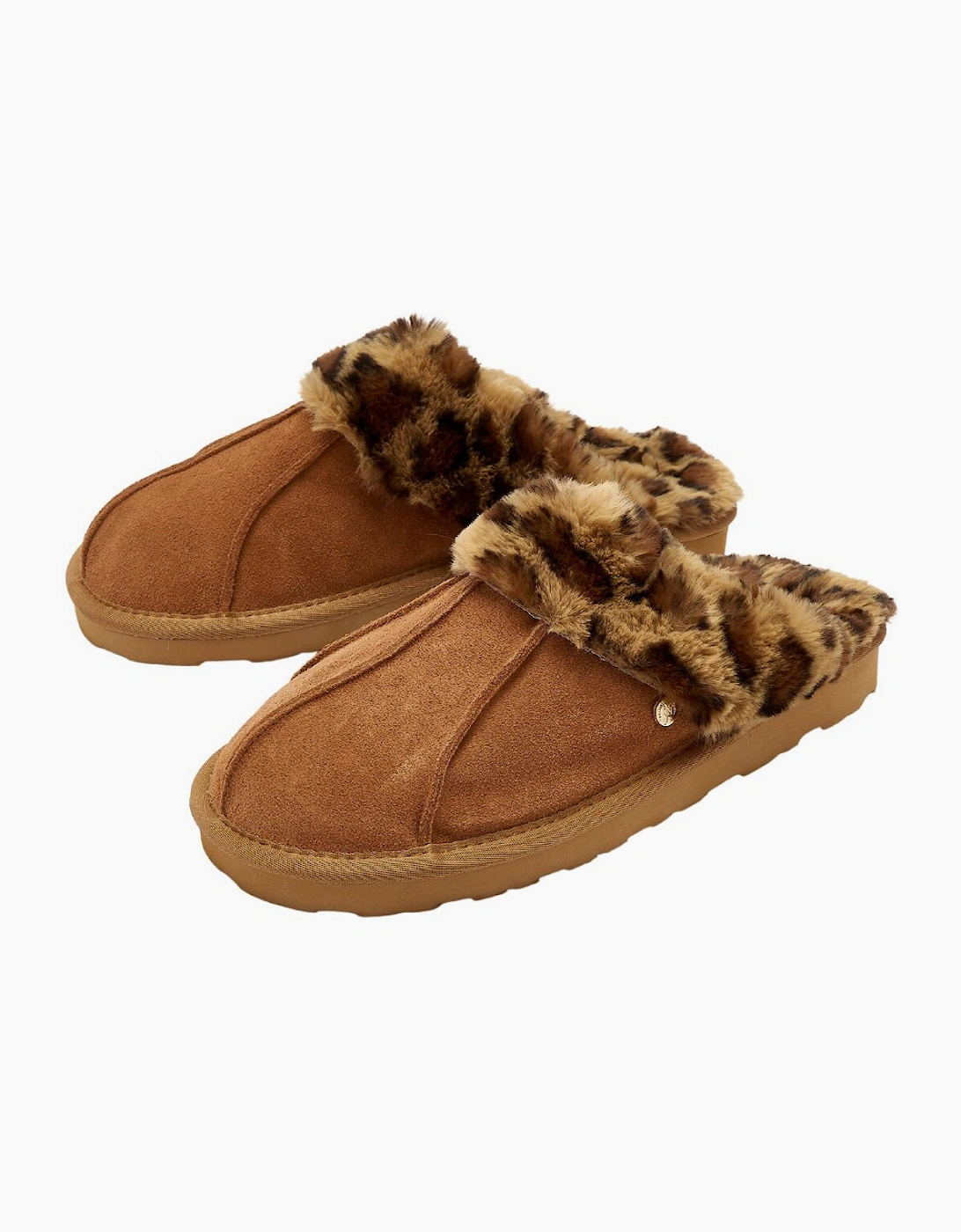 23102 Pour Moi Faux Fur Trim Suede Mule Slipper