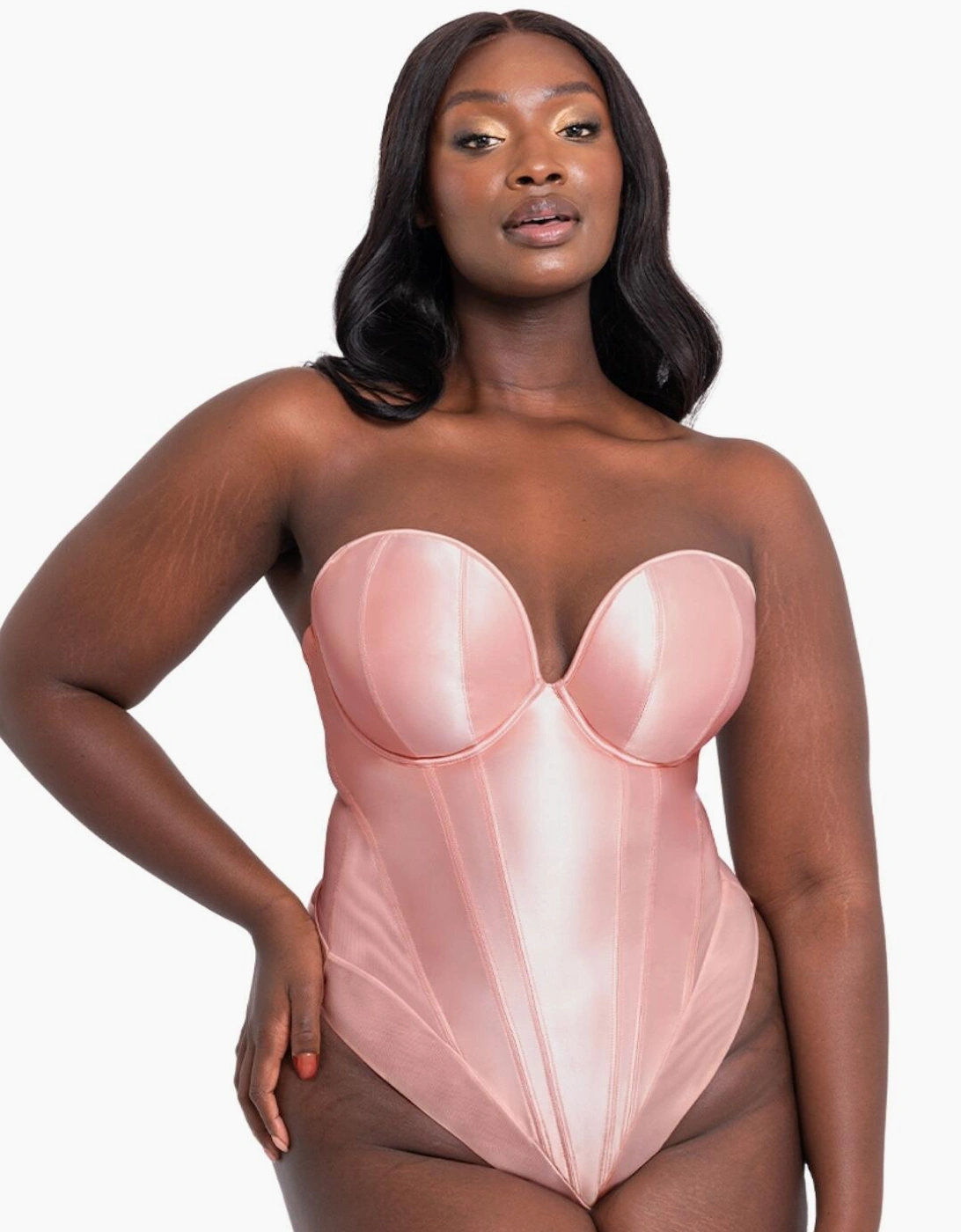 ST035704 Scantilly by Curvy Kate Classique Plunge Strapless Bodysuit