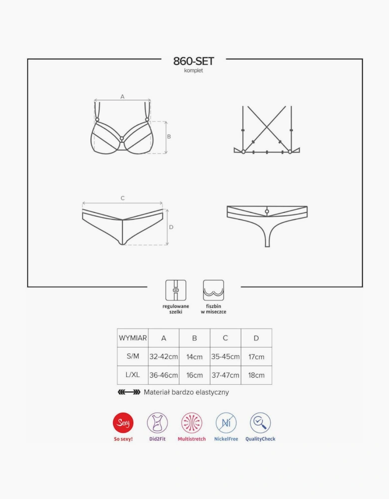 860-SET-1 Obsessive Bra and Thong Set