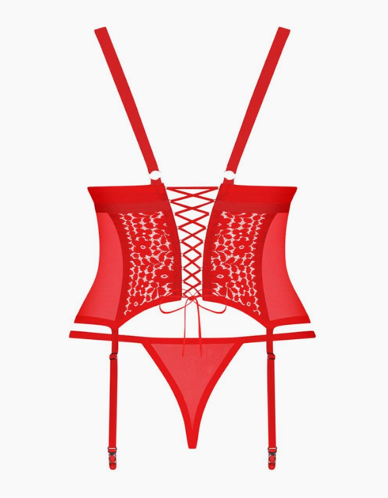 Obsessive Blossmina Corset and Thong Set