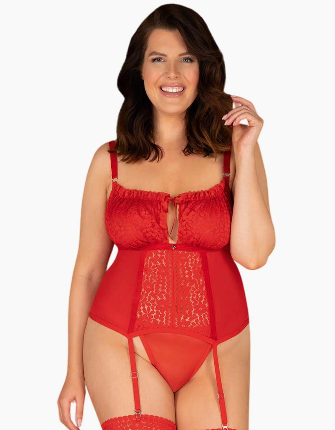 Obsessive Blossmina Corset and Thong Set