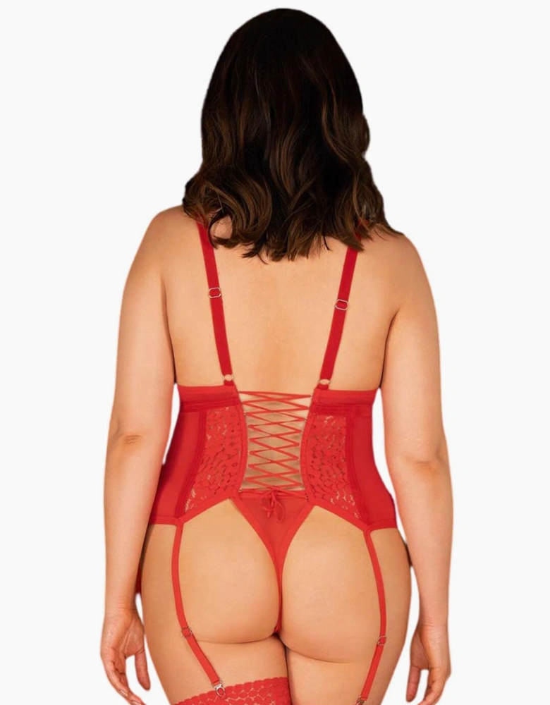 Obsessive Blossmina Corset and Thong Set