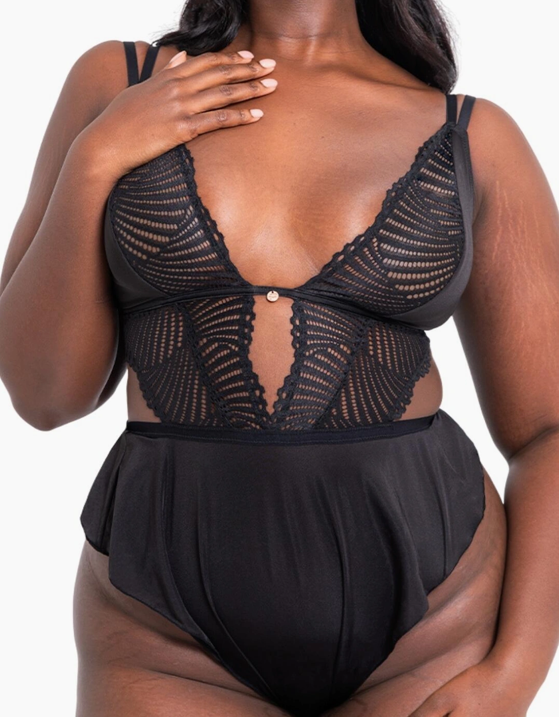 SN025327 Scantilly by Curvy Kate After Hours Stretch Lace Teddy