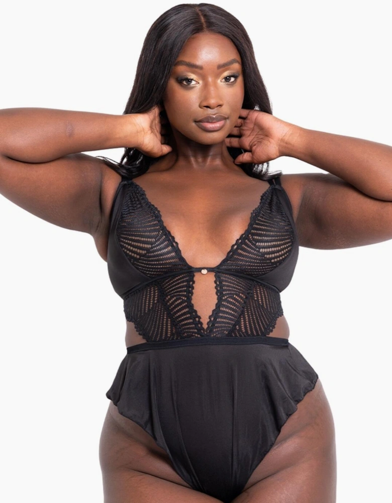 SN025327 Scantilly by Curvy Kate After Hours Stretch Lace Teddy