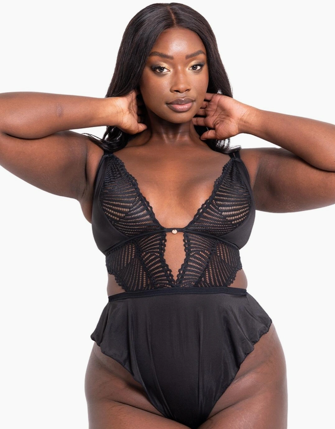 SN025327 Scantilly by Curvy Kate After Hours Stretch Lace Teddy