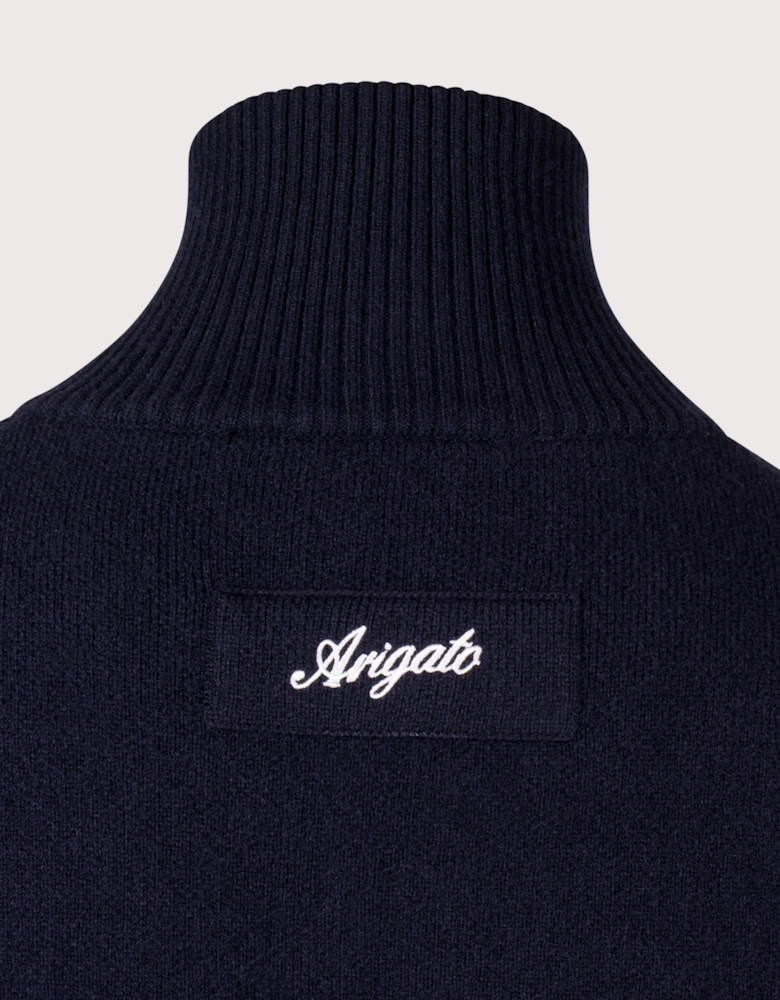 Oversized Fit Core Zip Through Knit Jumper