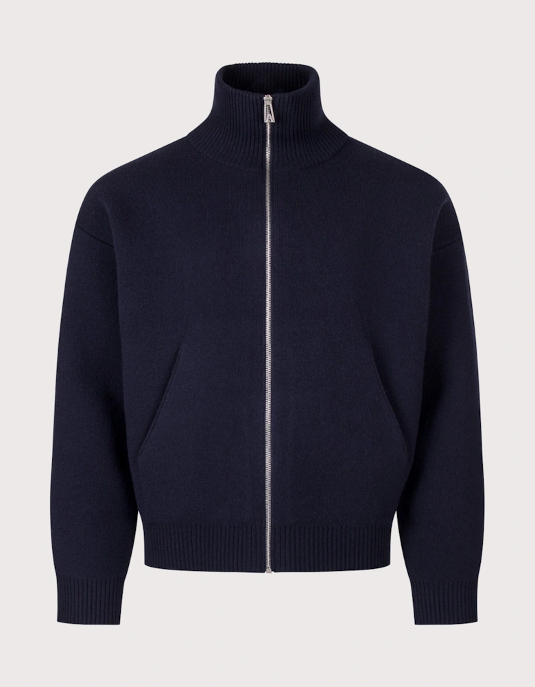 Oversized Fit Core Zip Through Knit Jumper