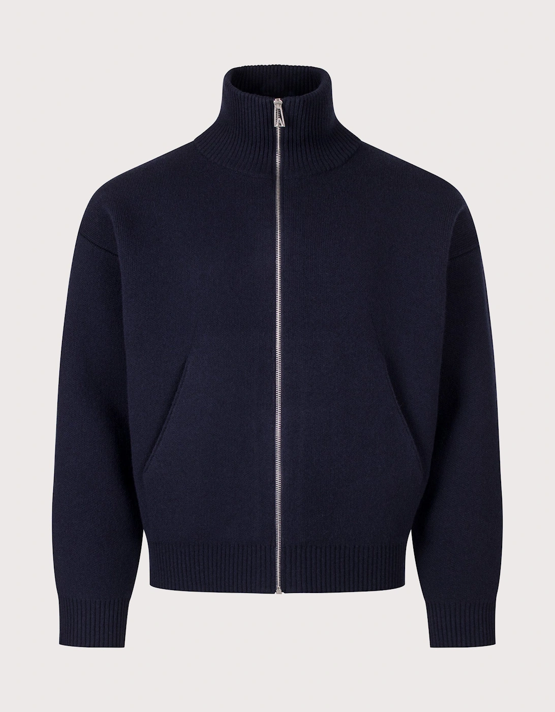 Oversized Fit Core Zip Through Knit Jumper