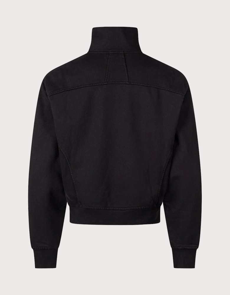 Relaxed Cropped Fit Classique Quarter Zip Sweatshirt