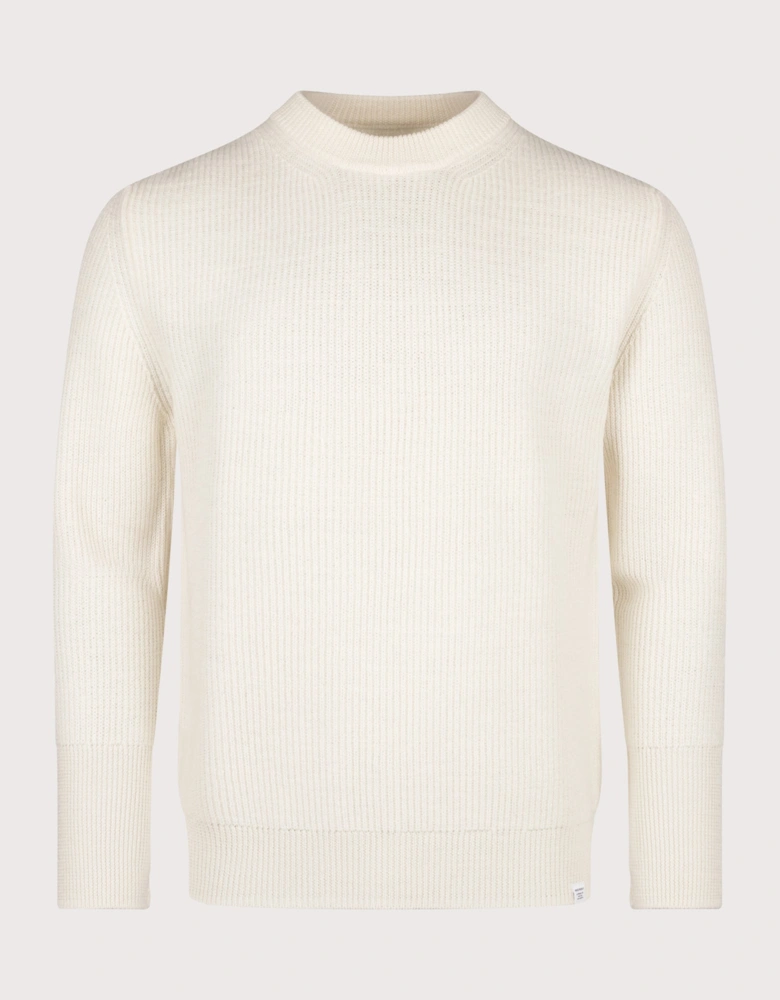 Henning Cotton Wool Rib Knit Jumper