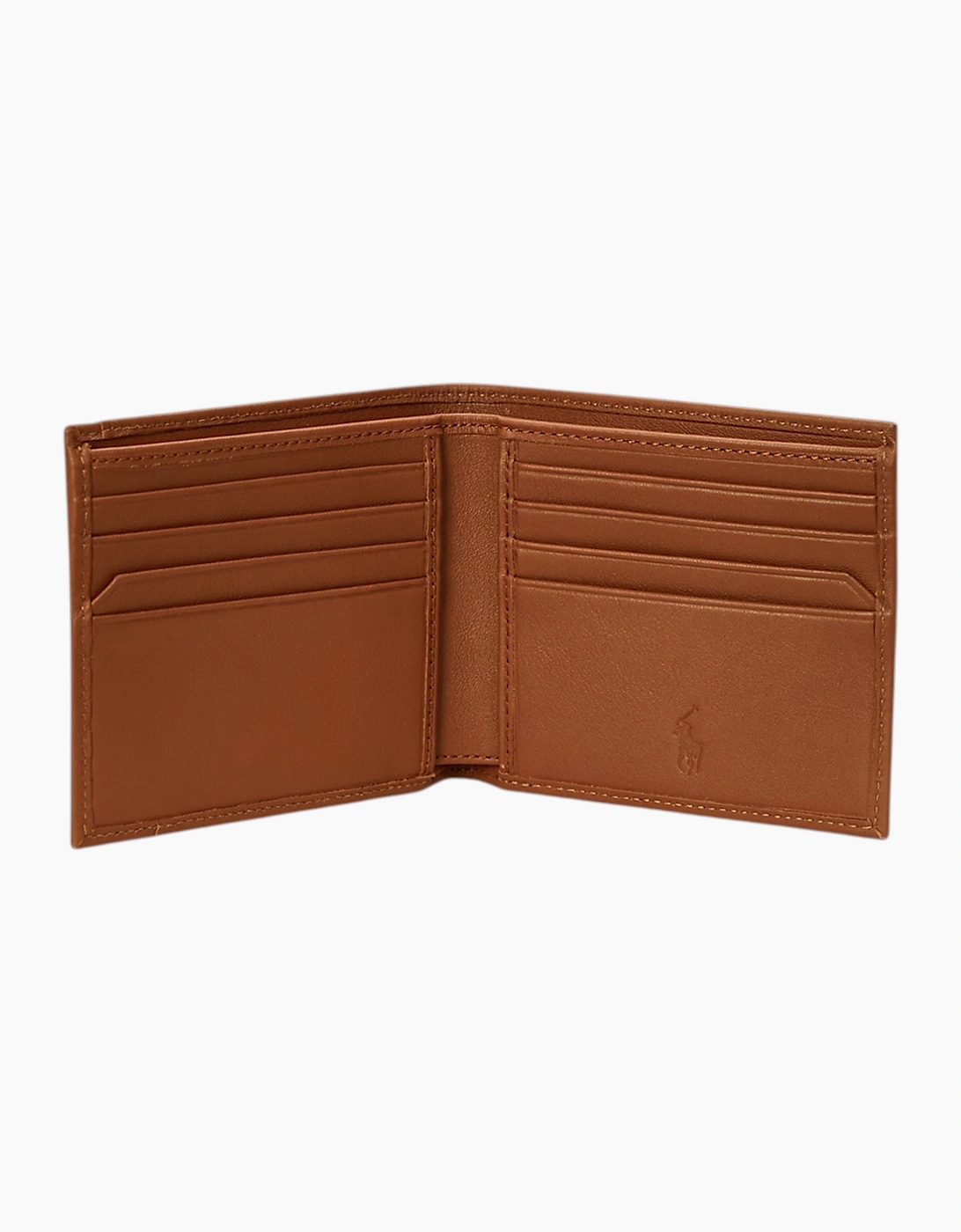 Ralph Lauren Mens Genuine Leather Wallet M Polo Billfold Credit Card Holder Black