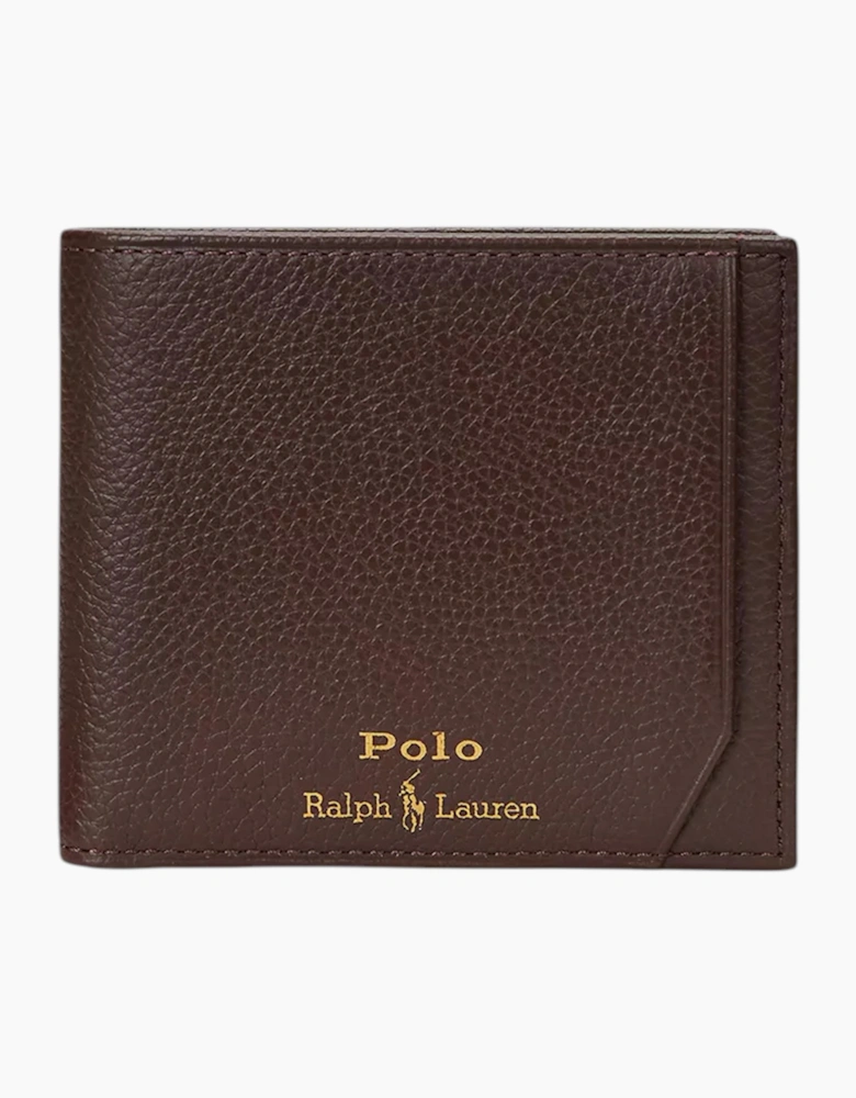 Ralph Lauren Mens Genuine Leather Wallet M Polo Billfold Credit Card Holder Black