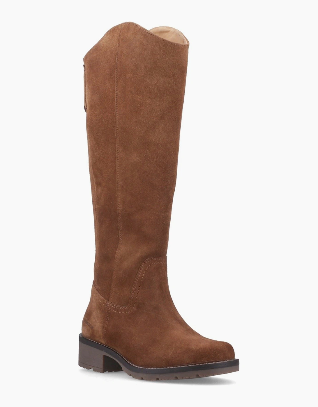 Hunter Katrine Tall WP Suede Women's Tan Heeled Knee High Boots