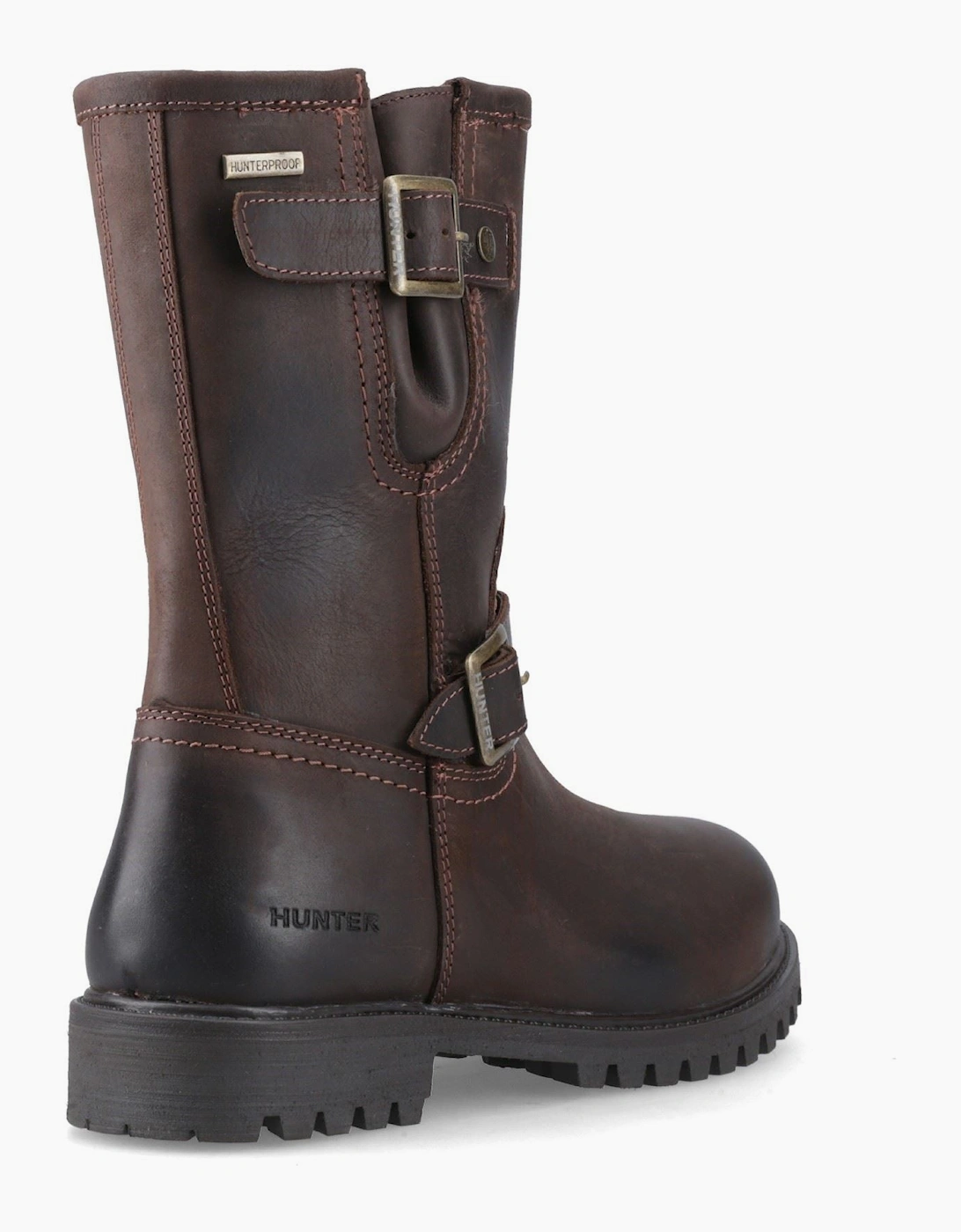 Hunter Stenness Mid WP Leather Women's Chocolate Brown Boots