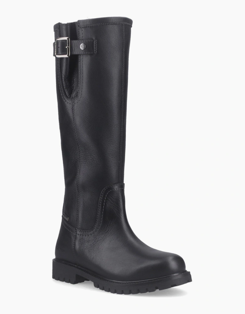 Hunter Tanna Tall WP Leather Women's Black Boots