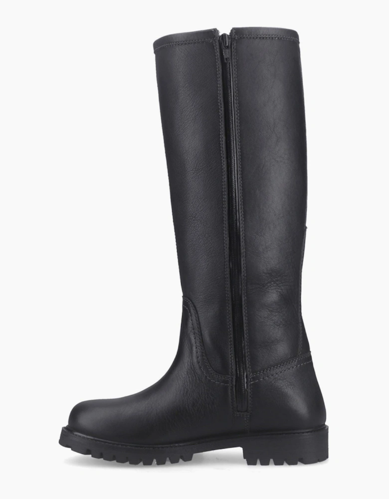 Hunter Tanna Tall WP Leather Women's Black Boots