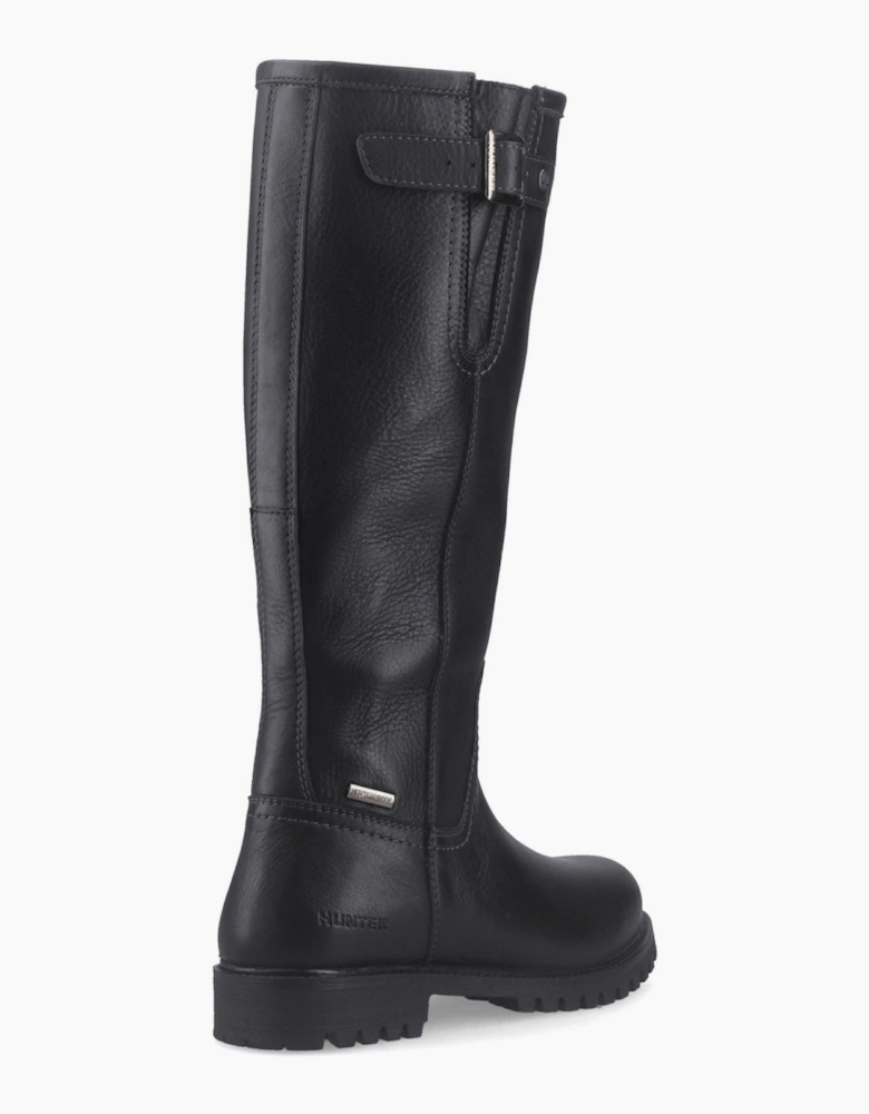 Hunter Tanna Tall WP Leather Women's Black Boots