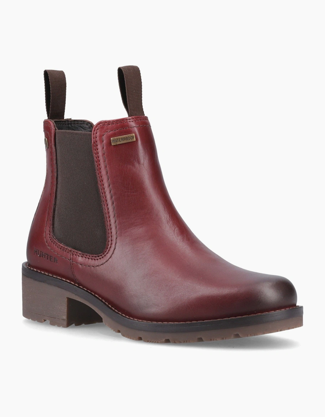 Hunter Alsh Dealer WP Leather Women's Burgundy Heeled Chelsea Boots