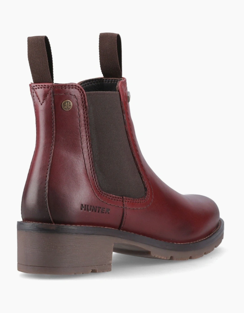 Hunter Alsh Dealer WP Leather Women's Burgundy Heeled Chelsea Boots