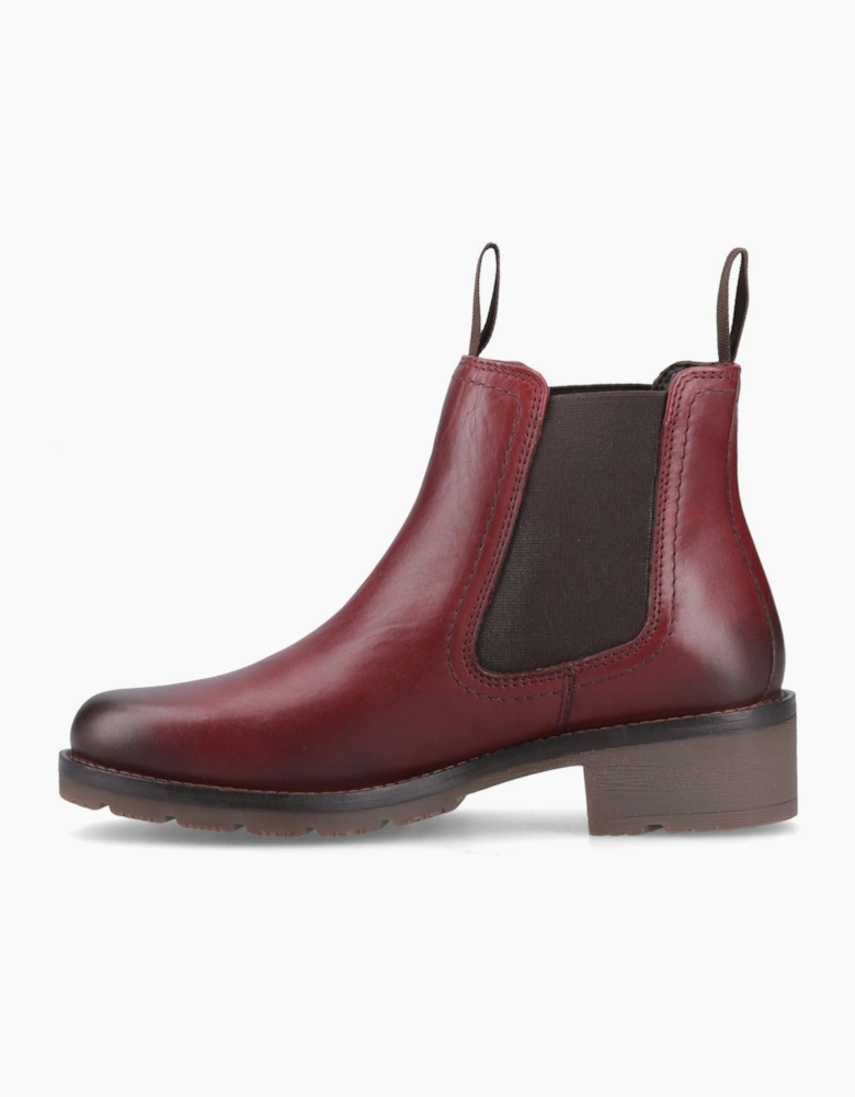 Hunter Alsh Dealer WP Leather Women's Burgundy Heeled Chelsea Boots